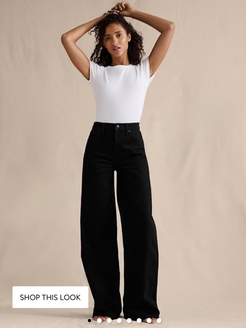 Banana Republic Black Wide-Leg Jeans
